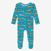 Load image into Gallery viewer, Surfs Up Footie Zipper One Piece