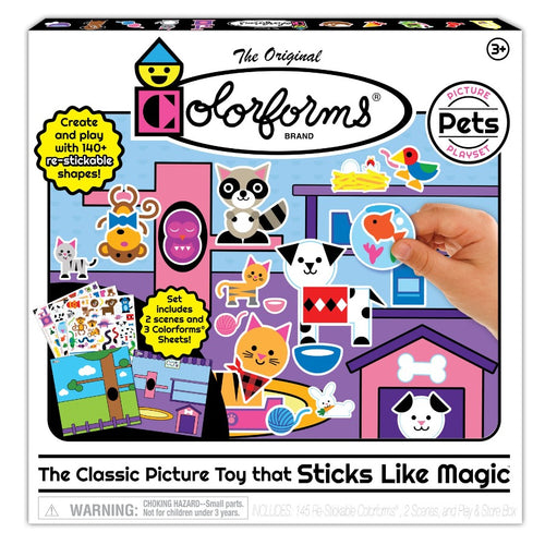 Colorforms, Picture Pet Playset, Pet colorforms, reusable stickers